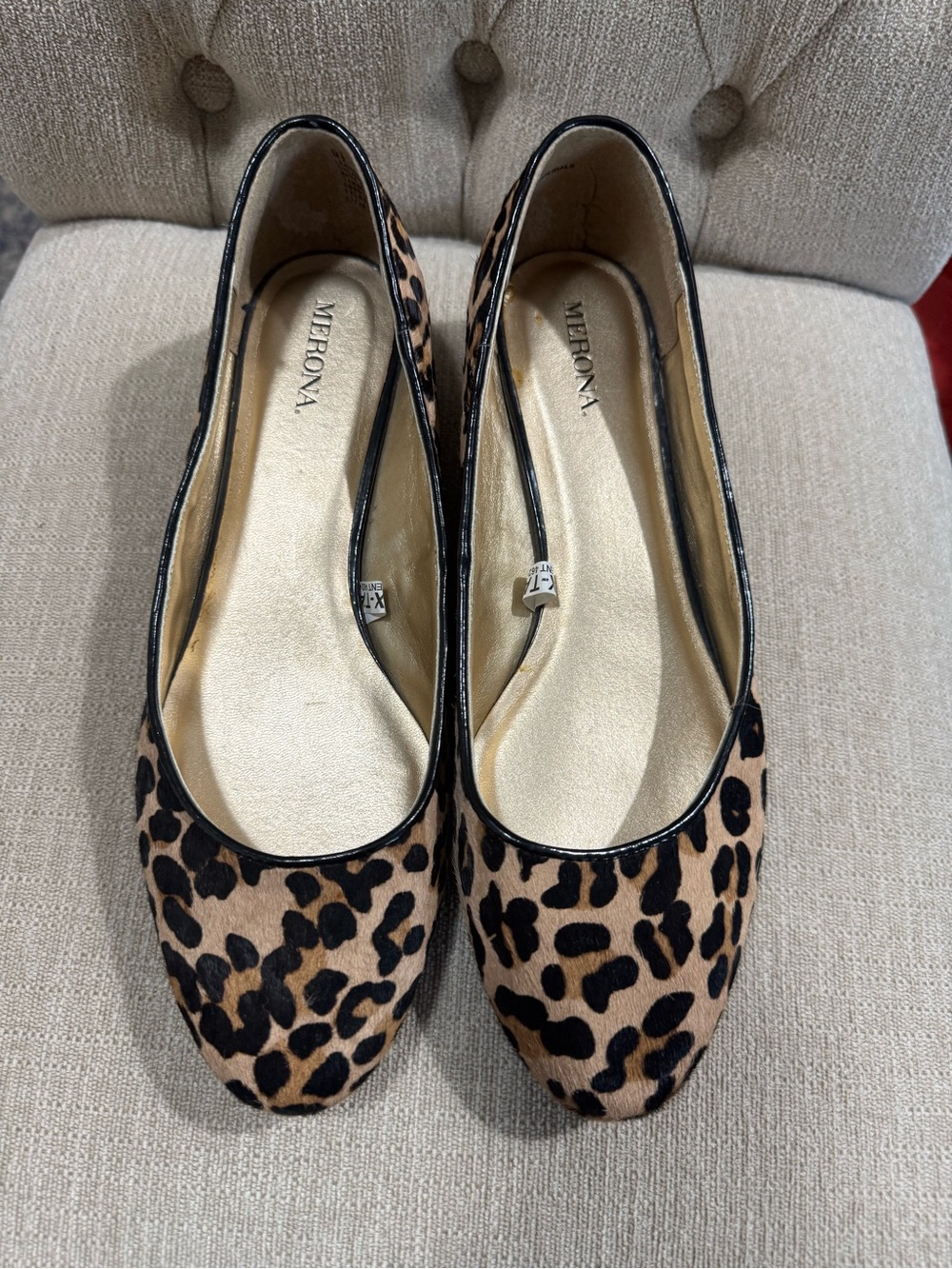 Merona Leopard-Print Ballet Flats in Tan and Black
